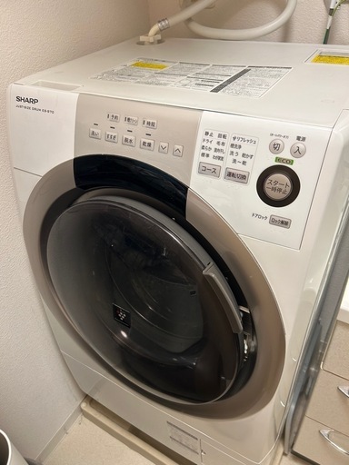 シャープ 7.0kg ドラム式洗濯乾燥機【左開き】ホワイト系SHARP プラズマクラスター洗濯乾燥機 ES-S70-WL
