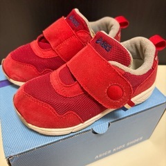 アシックス　レッド（16cm）の画像