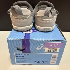 アシックス　ライトグレー（14.5cm）の画像