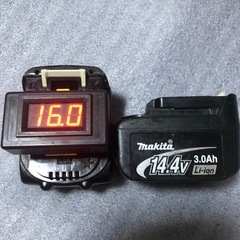 ②マキタ14v中古バッテリー、BL1430中古品、２個　の画像