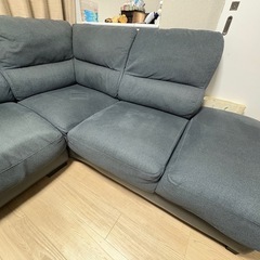[終了]ニトリ 布張りカウチソファー ウォール3KD 240x200 88161の画像