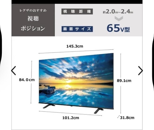 REGZA65型　2025年1月購入　TOSHIBA 65E350M