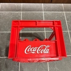 【希少】Coca-Cola コカ・コーラ ガラス瓶用ケース クレート 赤色 24本収納 レトロ インテリア 収納 コンテナの画像