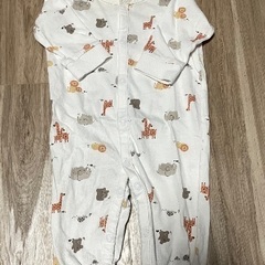 H&M アニマル柄ロンパース 2-4M(60cm相当)の画像