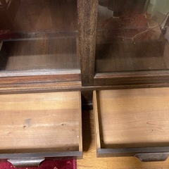 昭和レトロ アンティーク 硝子キャビネットの画像