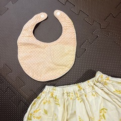 Tengo リネンかぼちゃパンツ スタイ　セットの画像