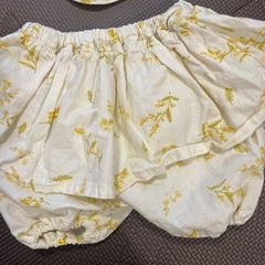 Tengo リネンかぼちゃパンツ スタイ　セットの画像