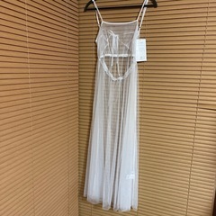【新品】1,639円  チュールキャミワンピース Lサイズの画像