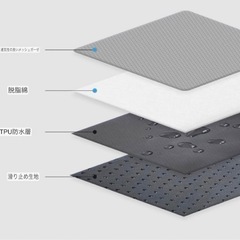 新品未使用【4枚セット】グレー洗える マット ペットシーツ の画像