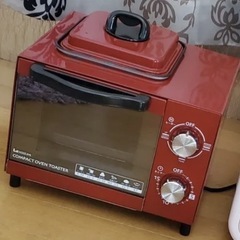 コイズミ　オーブントースター　赤　目玉焼きもつくれます　中古の画像