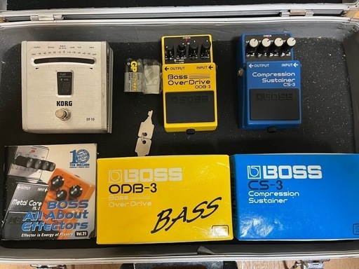 Kongチューナー、BOSSエフェクター、シールド、ハードケースセット！