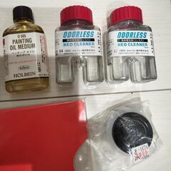 油絵 画材セット HOLBEIN 絵具 筆 ホルベイン キャンバス PILOT クロッキー ペンチングオイル 油壺 筆洗液 ペインティングナイフ パレットの画像