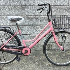 オートライトと新品のシート・ベル付　26インチ自転車の画像