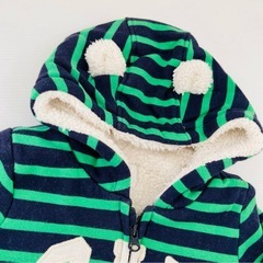 Baby GAP 12-18M 80cm　防寒モコモコ クマ耳付き ジャンプスーツの画像
