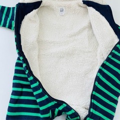Baby GAP 12-18M 80cm　防寒モコモコ クマ耳付き ジャンプスーツの画像