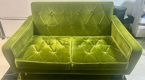 カリモク60 karimoku ロビーチェア 2シーター モケットグリーン