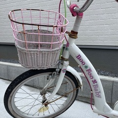 子供用自転車 Boo Foo Baby ピンク/ホワイトの画像