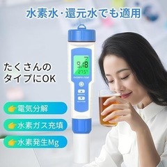測定器 H2/ORP/PH/温度 4 in1測定器 水質検査 防水 自動校正の画像