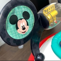 ミッキーマウス 歩行器とJellymom(ベビーローチェア)セットの画像