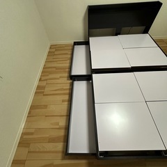 セミダブルベット　収納引き出し付き　コンセントあり。の画像
