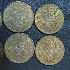 日本近代古銭　昭和　鳳凰五十銭銅貨　古銭　アンティーク　コレクションの画像