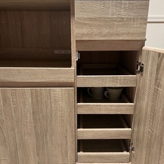 LOWYA 食器棚 レンジ台 キッチンボードの画像
