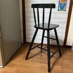 IKEA イケア　ベビーチェア　キッズチェア　AGAM アーガム　子供椅子　チェア 黒　　の画像