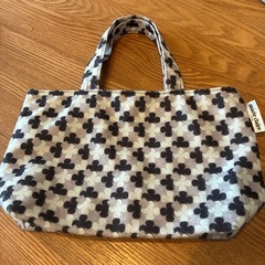 【USED】☆marie claire☆トートバッグ☆色グレー☆クローバー柄☆おしゃれ☆の画像