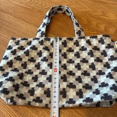 【USED】☆marie claire☆トートバッグ☆色グレー☆クローバー柄☆おしゃれ☆の画像