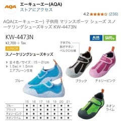 【販売中】子供用　マリンシューズ　中古　サイズ21の画像