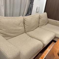 カウチソファ（ベージュ）の画像