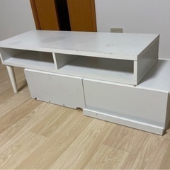 近隣(愛知県内)配達1000円で可能‼️ シンプル　単身家具3点セット中古(ベッド・テーブル・テレビボード)の画像
