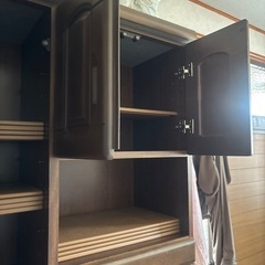 下駄箱　収納　鏡付き　小物入れ付き
の画像
