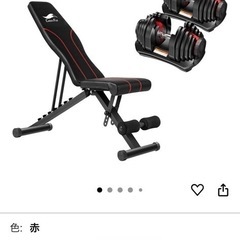 可変式ダンベル、トレーニングベンチマットセットの画像