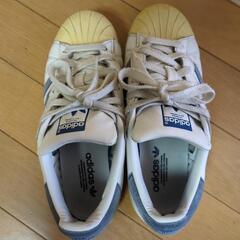 adidas Superstar ホワイト/グレー スニーカー 23cmの画像