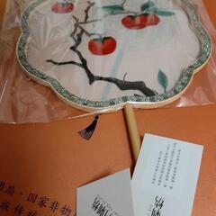 【新品】刺繍 うちわ 中国蘇州 文化遺産の画像