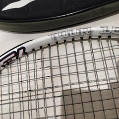slazenger 硬式テニスラケット XCEL TOUR100 ネイビーホワイト ソフトケース付き スラセンジャー テニス ラケット エクセル ツアー100の画像