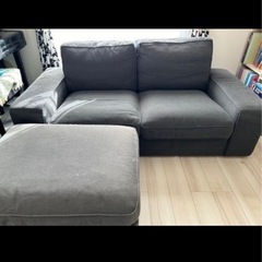 【無料】IKEA ソファー シーヴイック オットマン付きの画像