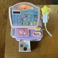 プリンセスレジ👸💕 電池式 ディズニープリンセス キラキラスキャンレジ おままごと ピンク・紫の画像