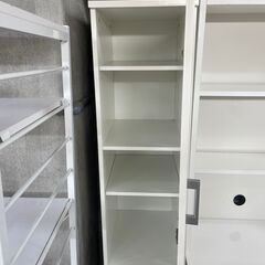 食器棚　No.3640　ホワイト　スリムタイプ　キッチン収納　【リサイクルショップどりーむ天保山】の画像