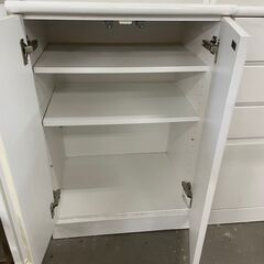 レンジボード　No.3641　ホワイト　キッチン収納　【リサイクルショップどりーむ天保山】の画像