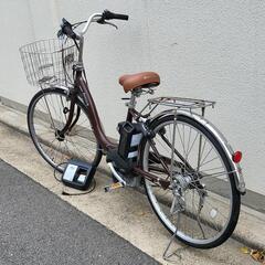 ブリジストンの電動アシスト自転車アシスタ♪おしゃれなダークブラウンの画像