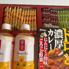 本日のみ限定‼️リンゴジュース　パン　ポトフ　うどん　トマトクリームポタージュ　紅茶　お菓子の画像
