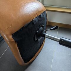 キャメル　レザー調椅子　高さ調節可能！の画像