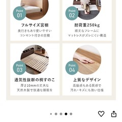 ダブルベッドフレームのみ(マットレス訳あり無料)の画像