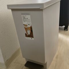 【0円】スリムペダルペール (30L ホワイト) ゴミ箱 ニトリ