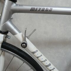[動確/良品] miyata ミヤタ ALFREX【ビンテージ アルミロードバイク】スポーツ自転車 ロードレーサー12段変速 700c 白/銀の画像
