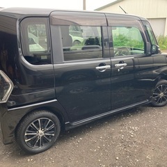 コミコミ48万円！！タントカスタム！！車検２年付！4WD！片側電動スライドドア！バックカメラ！ワンセグTVナビ！アイドリングストップ！衝突軽減装着車！の画像
