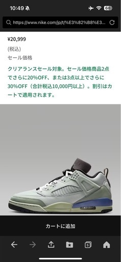 NIKE ジョーダンスパイジーク　28.5cm