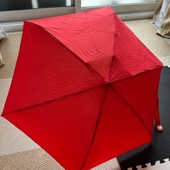 コンパクト折りたたみ傘 赤の画像